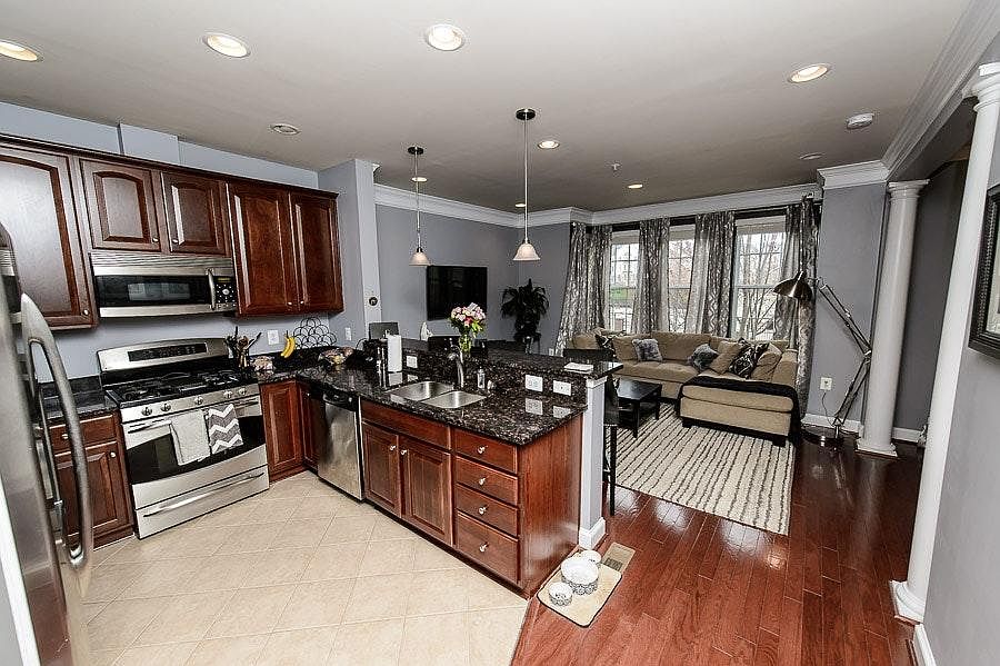 Open Living/Dining/Kitchen Area