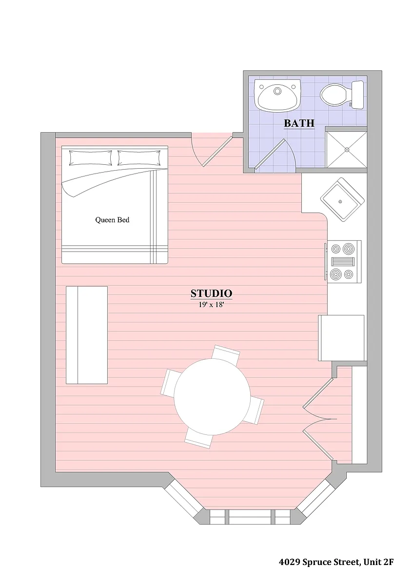 Floor plan Studio | 1 Bath