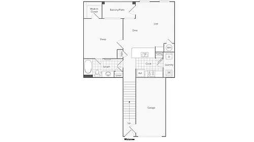 Floor plan Brentwood II - Townhouse A2-U