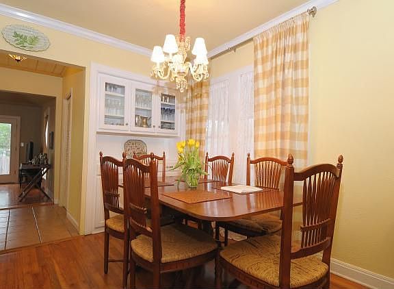 Dinning room opens to the kitchen and the front living area