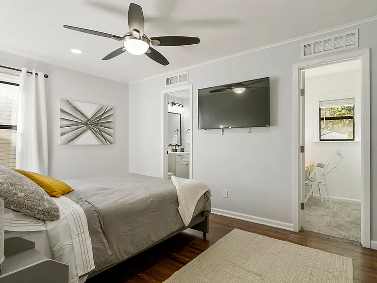 Primary Bedroom with large closet and private bathroom (NOT FURNISHED)
