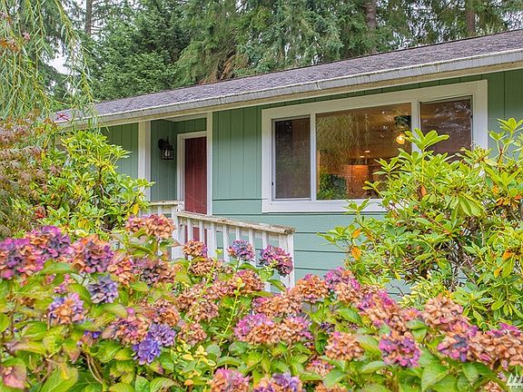 Beautiful hydrangeas and rhododendron bushes.