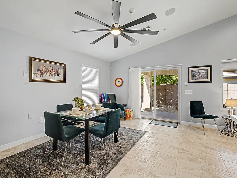 Dining with access to patio