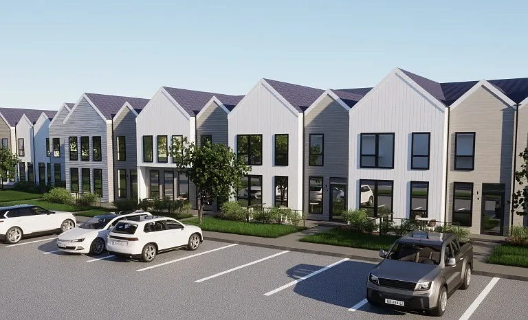 Rendering of the exteriors of our new townhomes