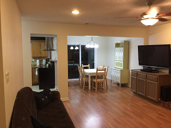 Living room into dining room