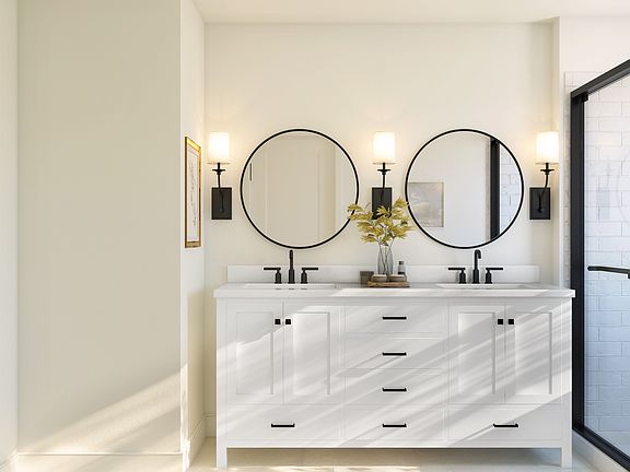 Freestanding vanity with dual sinks