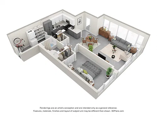 Floor plan One Bedroom F
