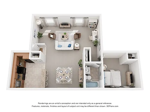 Floor plan 1 Bedroom Deluxe