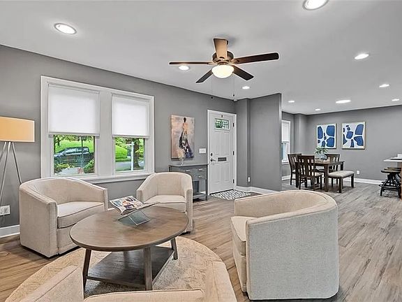 Family Room, open to Dining Room and Kitchen.