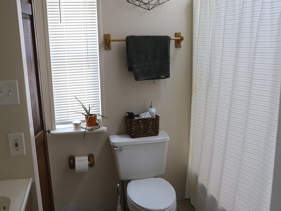 Skylight over the bath shower area.