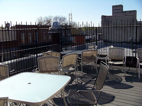 View the Downtown Area from Rooftop