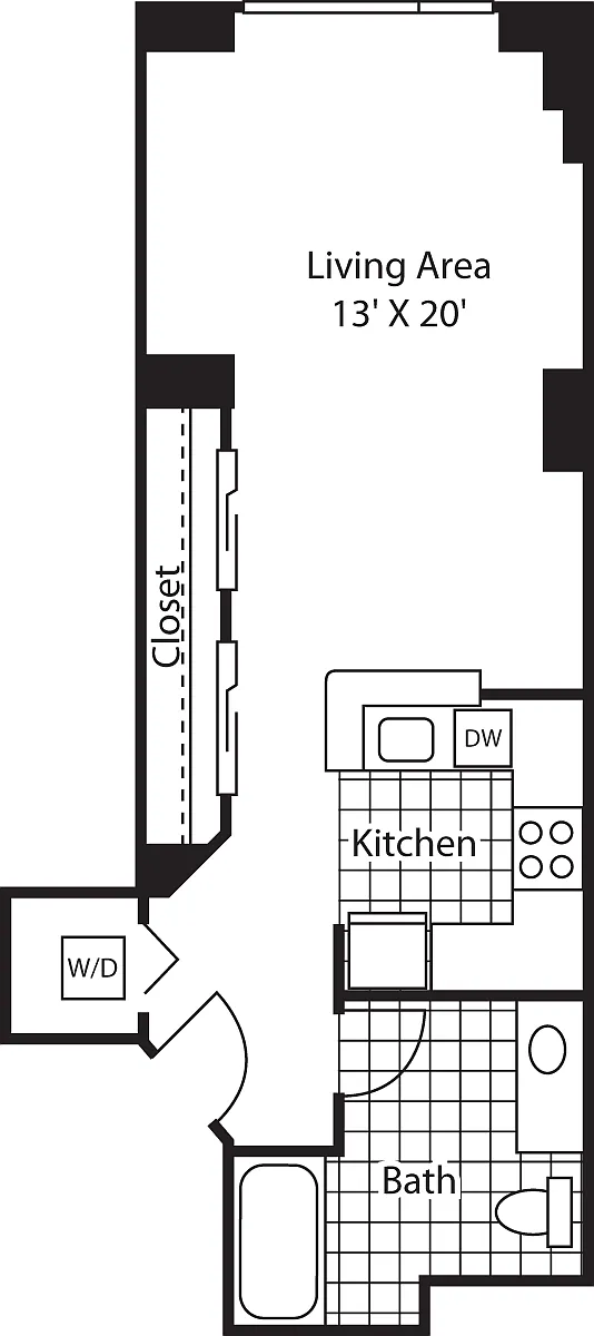 Floor plan Studio 609