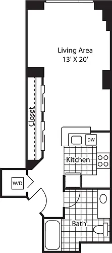 Floor plan Studio 609