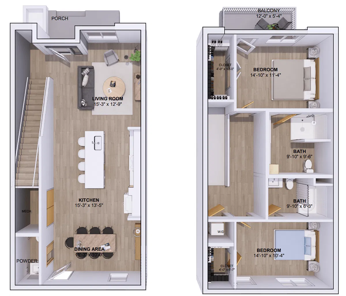 Floor plan 5B-2B
