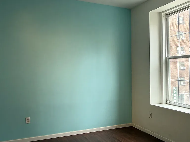 Living room with an accent wall