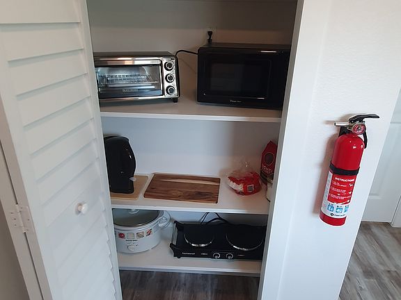 Kitchen pantry for food and equipment