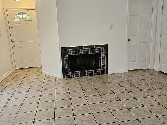 fireplace in living area