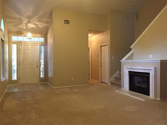 Living room & view of front door