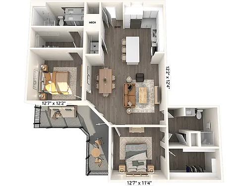 Floor plan B5-1229sf-233-633