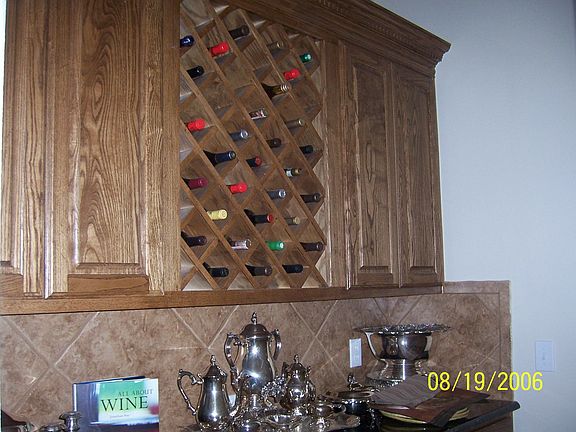 Wine storage extra cabinets.