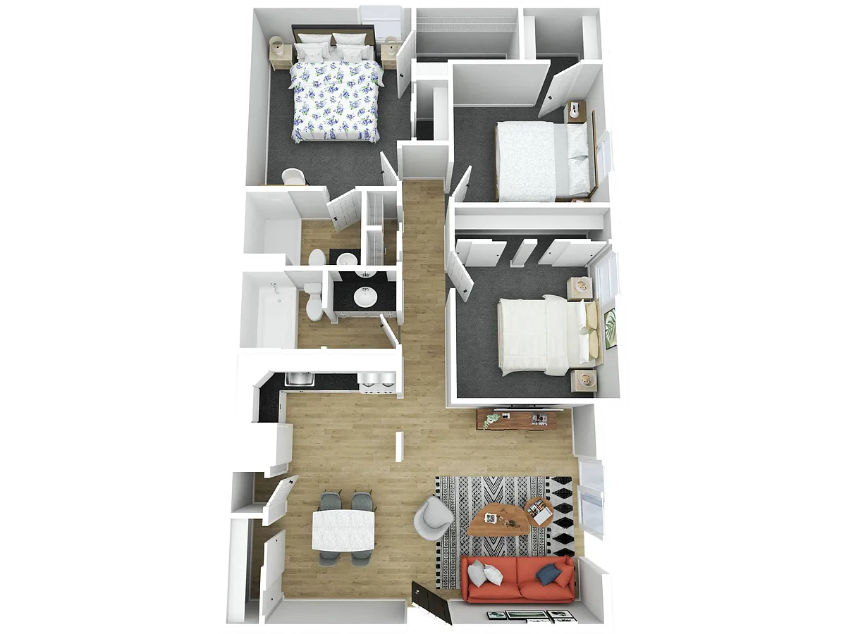 Floor plan 3 Bed 2 Bath