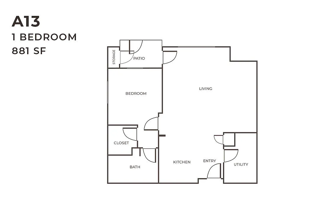 Floor plan 1X1 A13