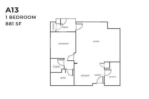Floor plan 1X1 A13
