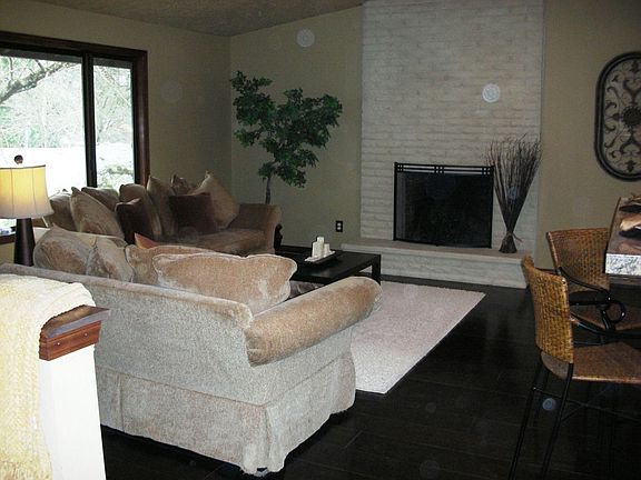 Great Room with Espresso Hardwoods