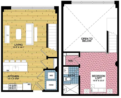 Floor plan 1 Bed | 1 Bath