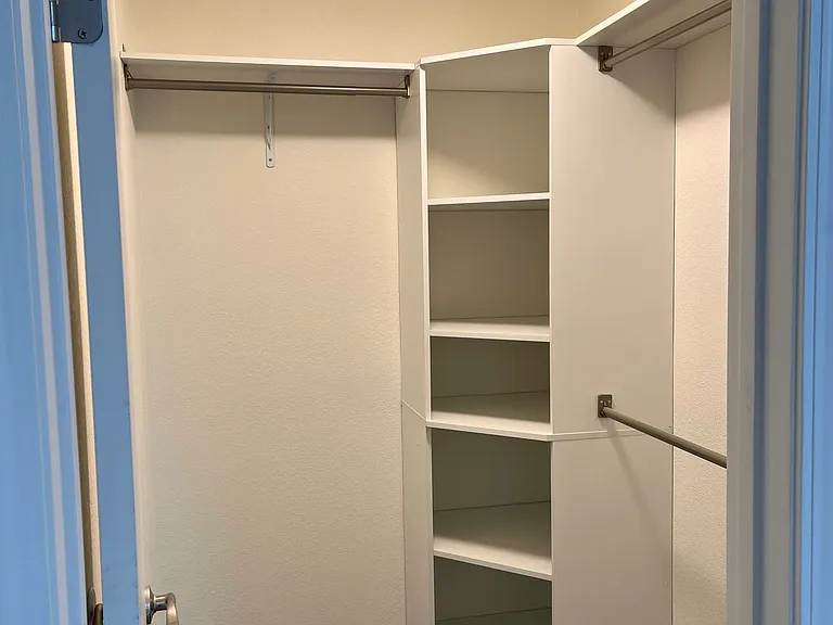 Bedroom closets identical size/configuration for each bedroom with ample storage.