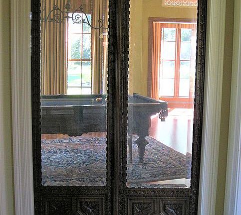 Carved Doors into Sunroom