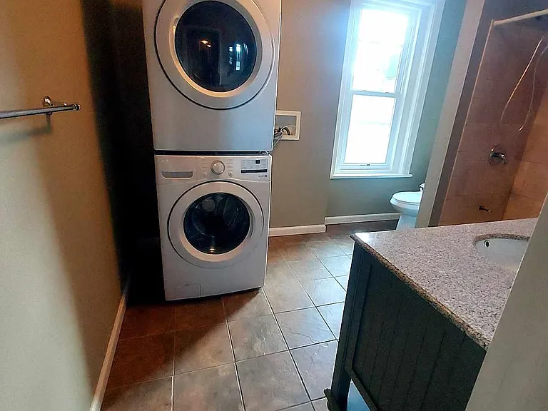 second floor bathroom and laundry
