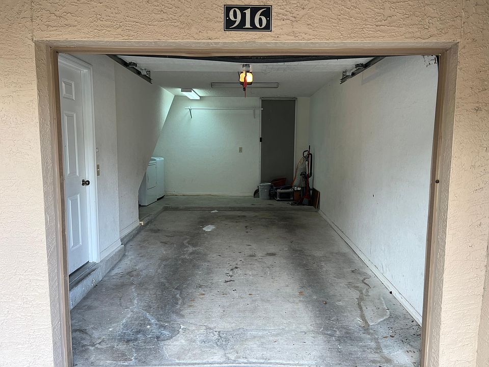 Private one car attached garage