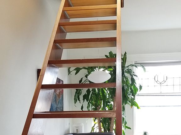 Stairs to loft office space