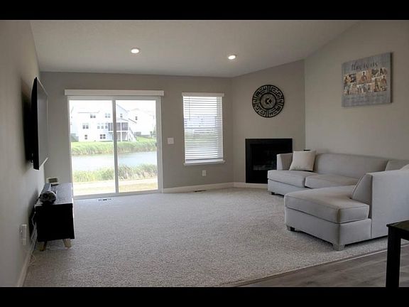 Living room with fireplace
