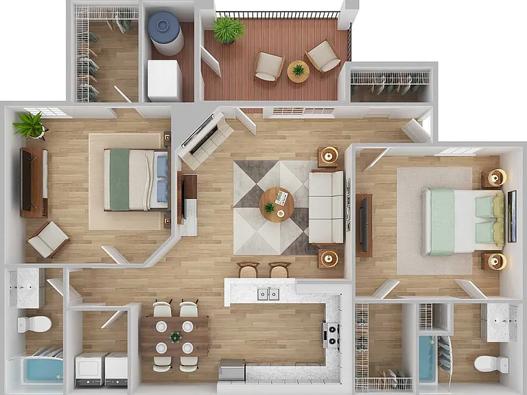 2 Bedroom | 2 Bath | 1177 SF 2 Bedroom | 2 Bath | 1177 SF