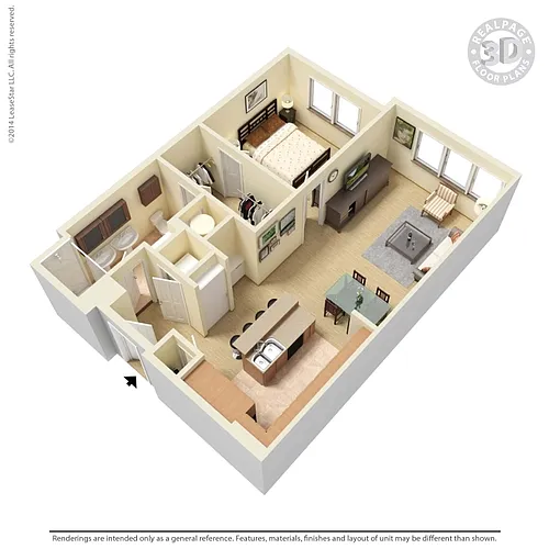 Floor plan A5 Veridian 825 sq ft