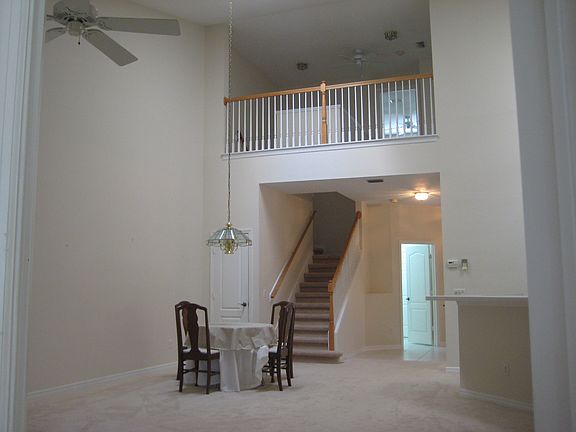 View from living room area towards loft