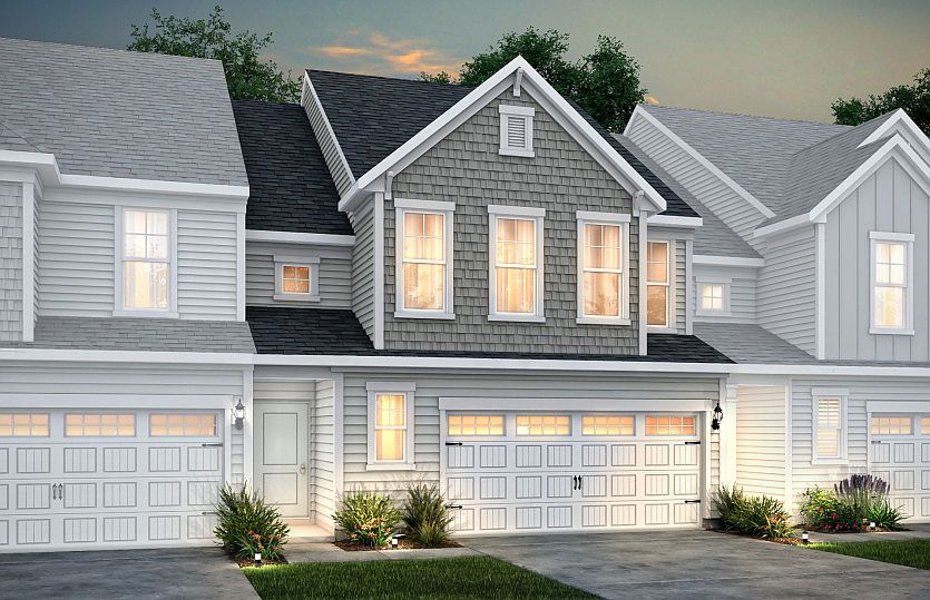 Palomino Exterior 6 features siding, shakes, covered front door and 2-car front load garage