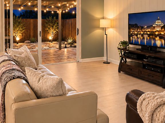 Enjoy a library of 300+ movies w/ SoundBar, a comfortable leather sofa and recliner, an antique accent table with side table, a video game system, portable stereo, and an additional kitchen table for dining, games, or extra workspace.