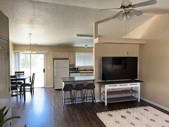 Living room and dining area