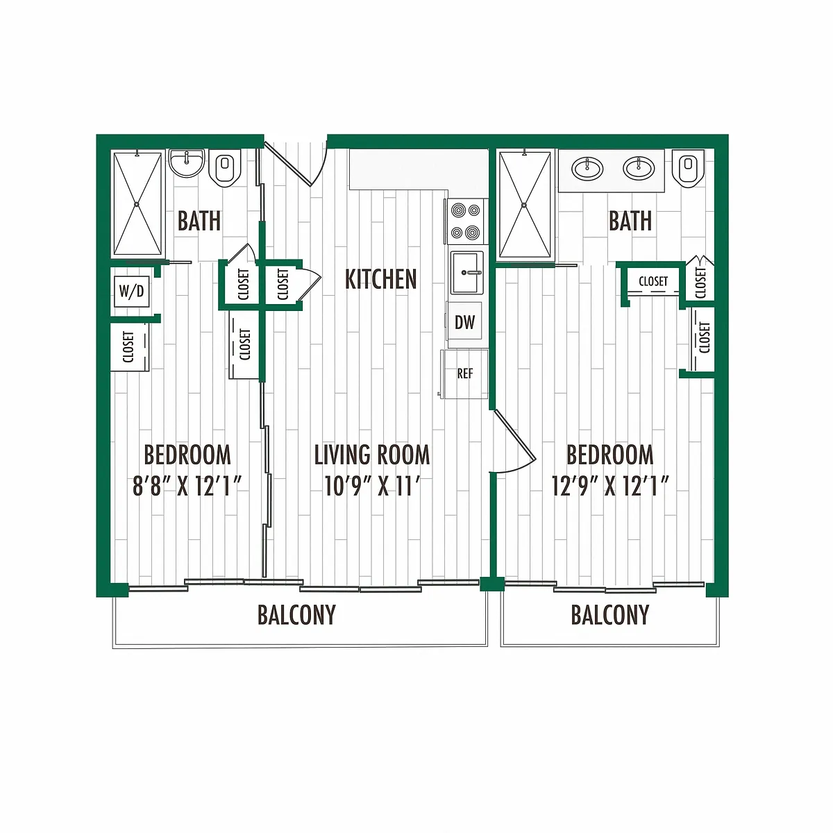 Floor plan 2X2