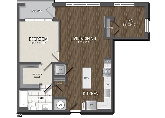 Floor plan T.1D1/den