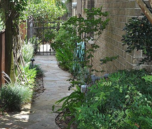 Stone walk to back of house