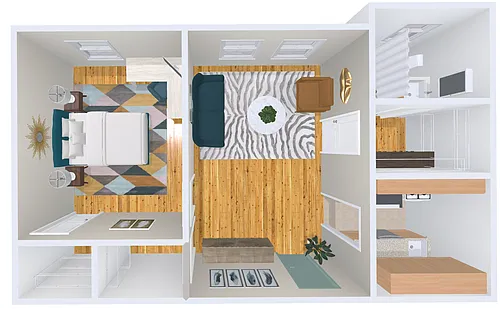 Floor plan 1bd/1b 8