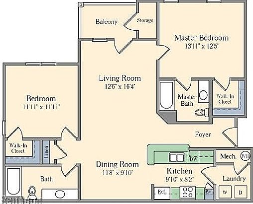 whole apartment, w 2nd room