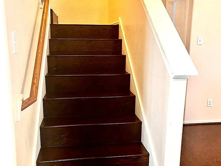 upstairs