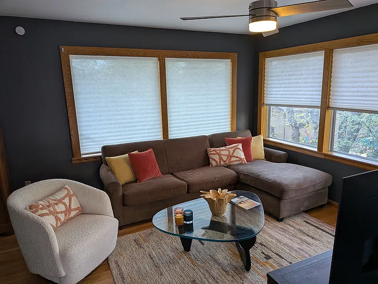 Living Room - 1 of 2 seating areas. With large screen TV