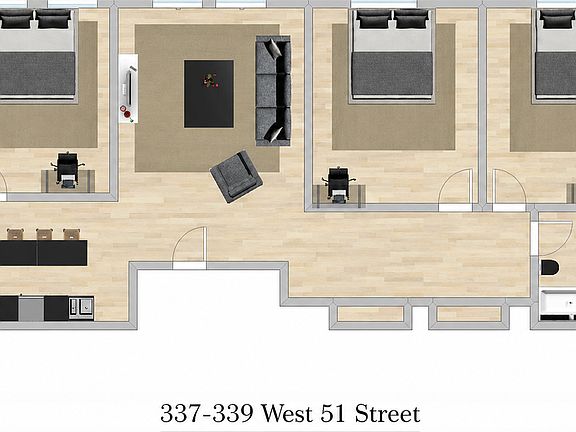 2nd image of 337 W 51st St #A