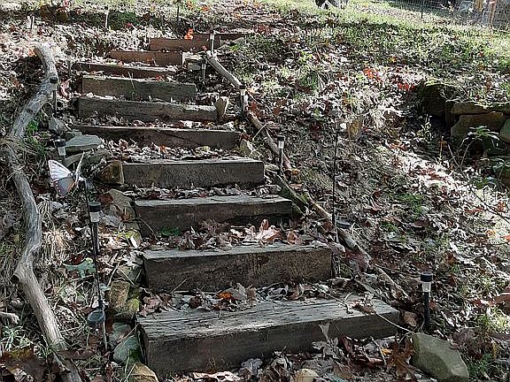 Steps added in steep areas 